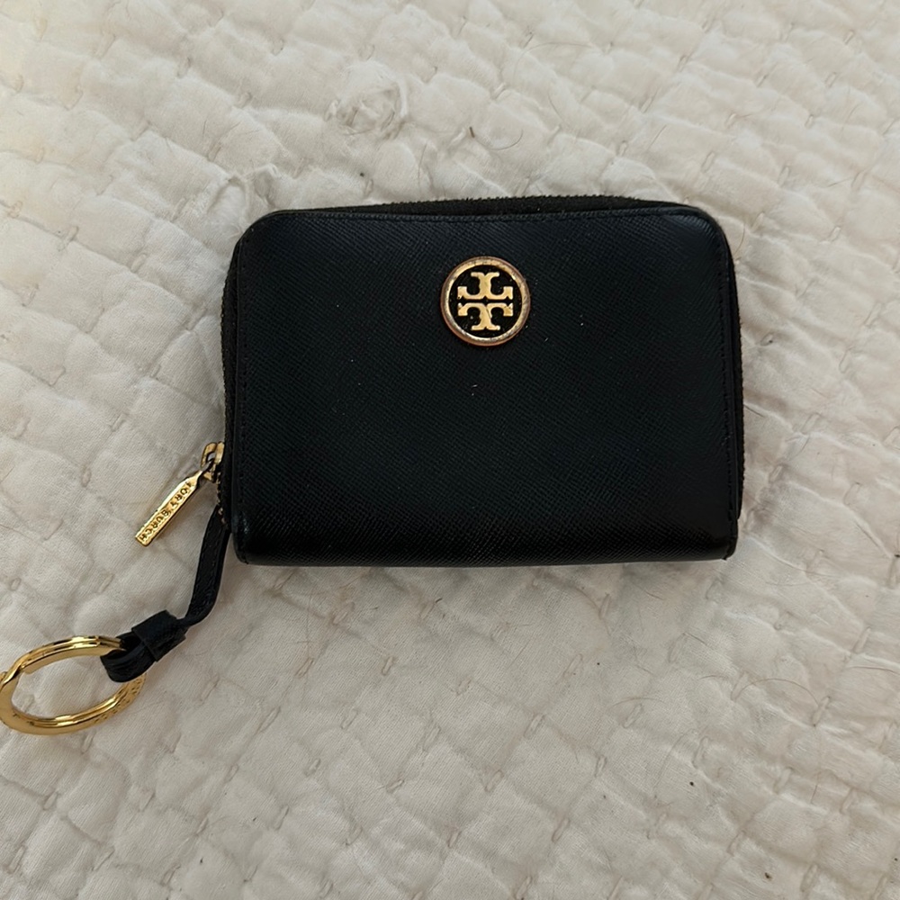 Tory Burch black keychain wallet